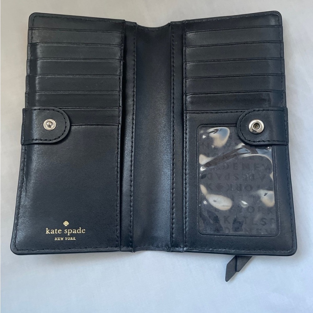 Kate Spade Black Wallet with Pearl Details - Picture 3 of 11